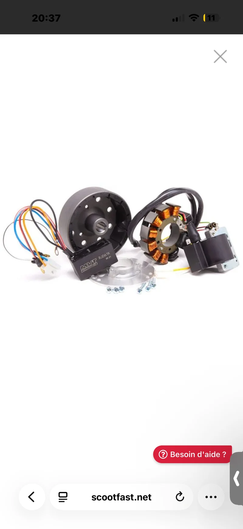 Allumage MVT Millenium – Rotor Externe Moto & Scooter 50cc
