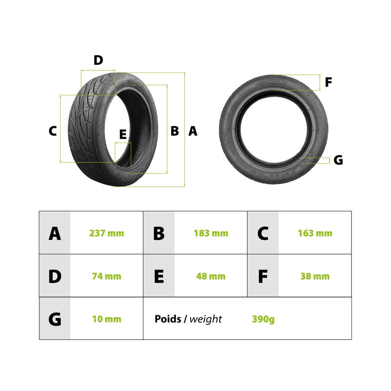 Pneu Voltek V6/Moovway Bw10 70/65-6.5 (255x70) renforcé