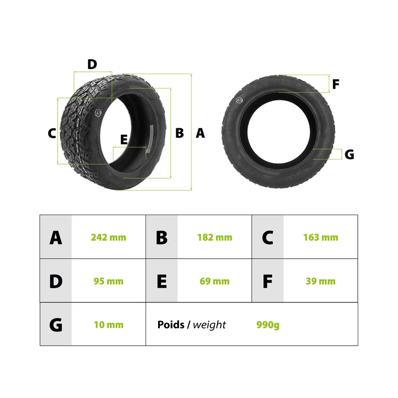 Pneu 85/65-6.5 Tubeless Semi Offroad