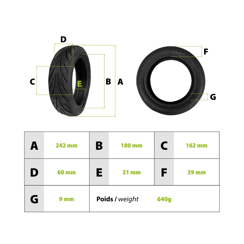 Pneu 60/70-6.5 Ninebot G30 max