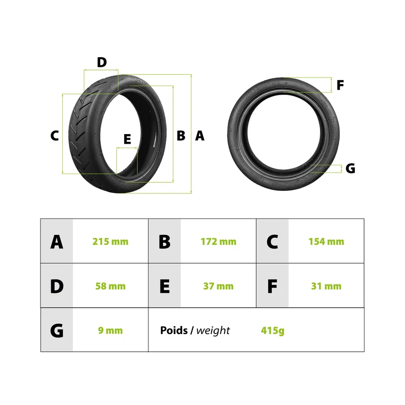 Pneu renforcé Xiaomi M365 (50/75-6.1)