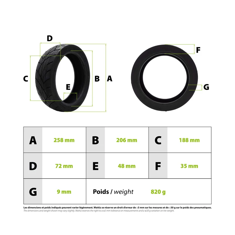 Pneu 70/60-7.5 Tubeless Ninebot Max G3