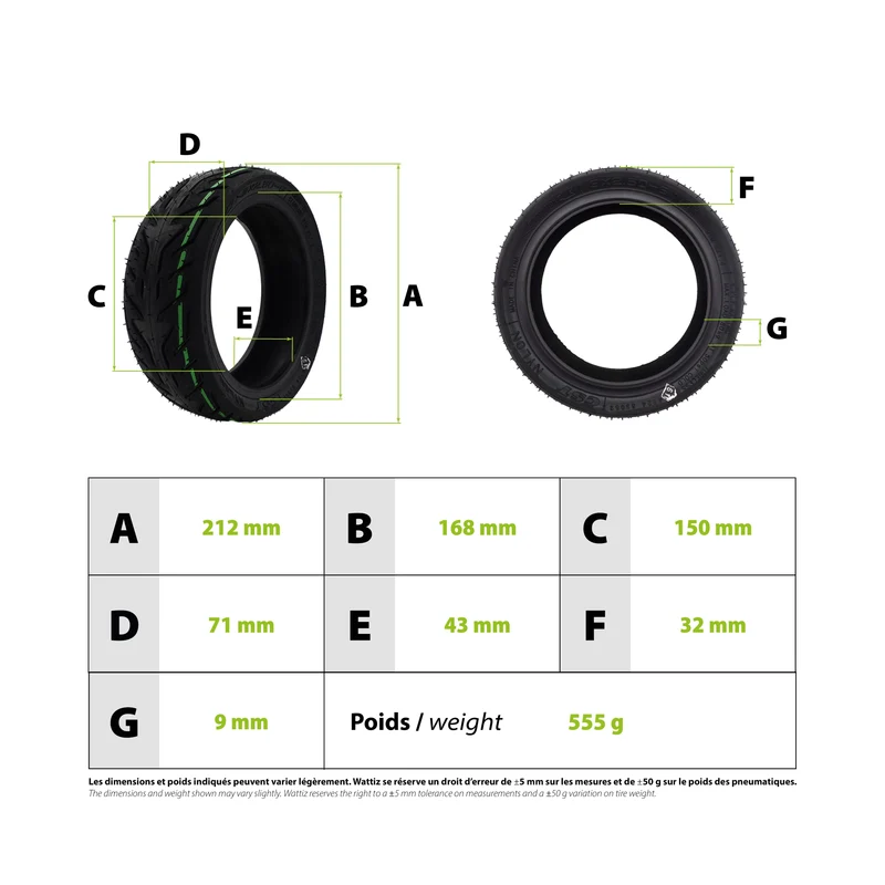 Pneu 9x2.50-6 Tubeless Nami Stellar CST