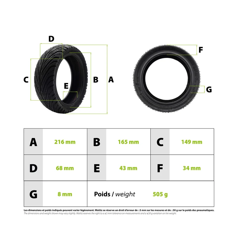 Pneu 9x2.50-6 Nami Stellar tubeless
