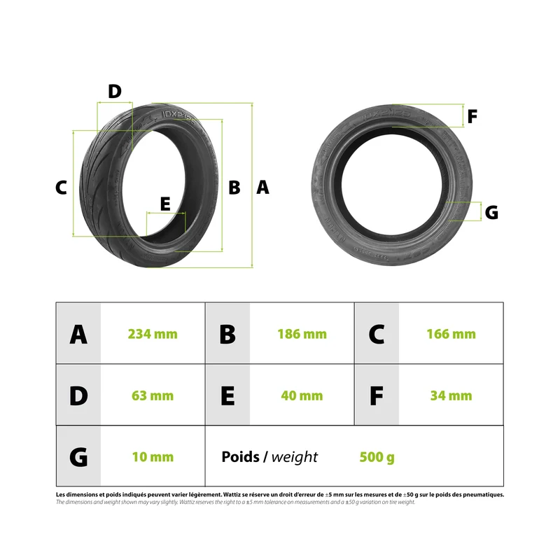 Pneu 10x2.125 (55/80-6.6) CST Navee V40