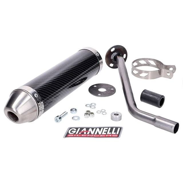 Silenciador de escape Giannelli Beta RR50 Enduro/motard 12-16 derecha (CE) - carbono