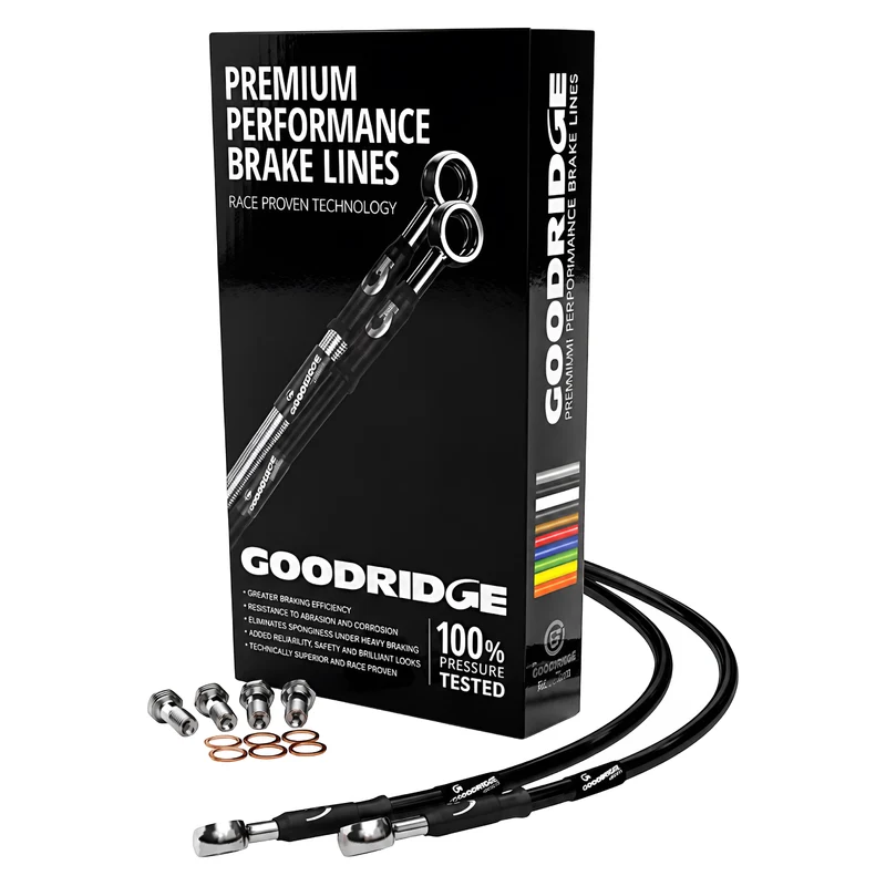 Latiguillo de freno delantero Kawasaki Z 800E 13-16 Goodridge - negro
