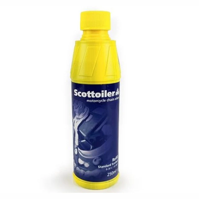 Aceite cadena estándar 0-30 grados 250ml Scottoiler - azul