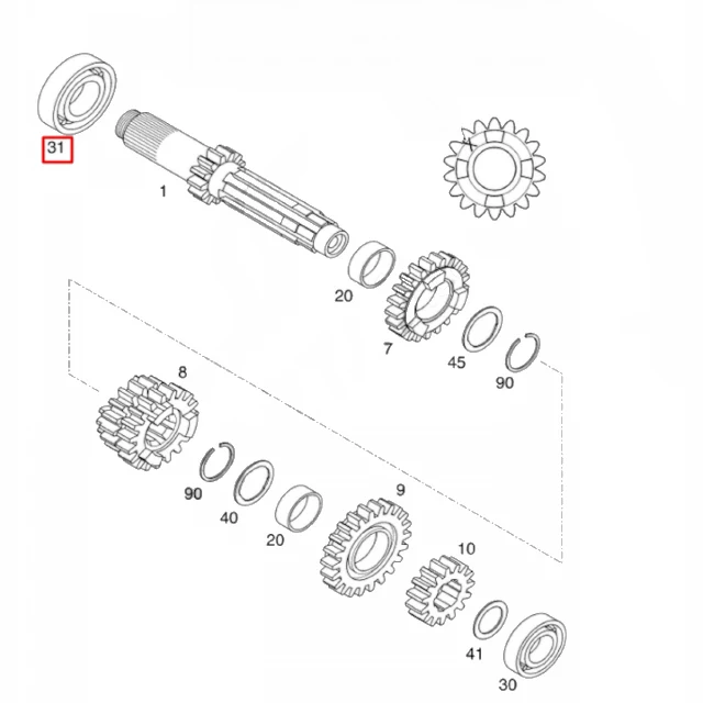 Cojinete 6004 TNH C3 KTM