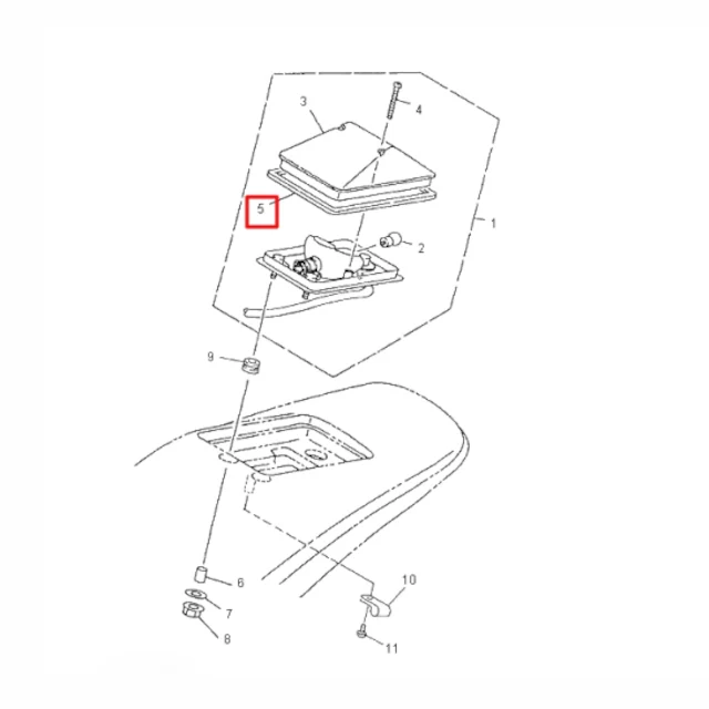 Junta base tulipa trasera Yamaha DT 125 / TT 250 R / WR-F 250