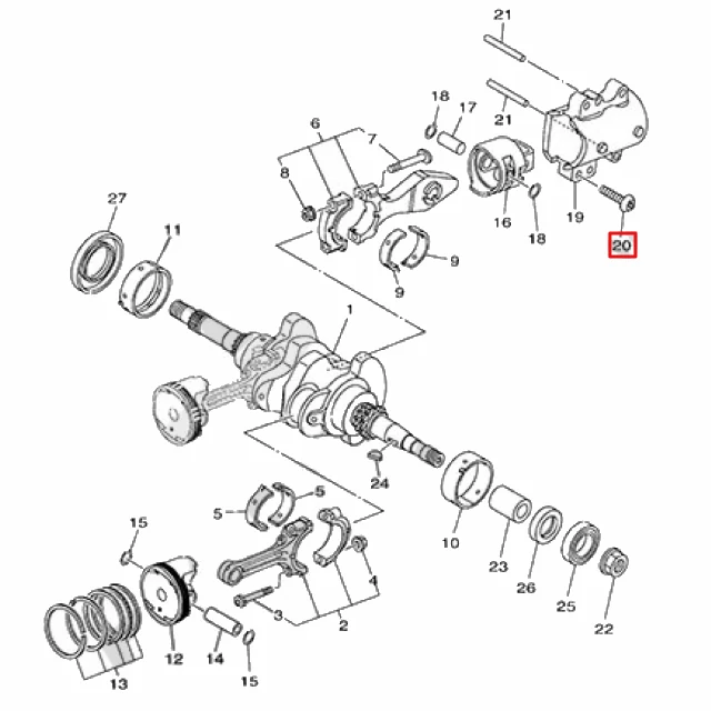 Tornillo camisa cilindro Yamaha T-Max 500/530 07-15