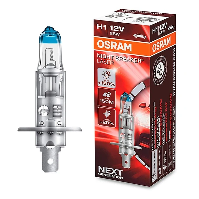 Bombillas Osram Night Breaker Laser H1 12V 55W, 1 un.