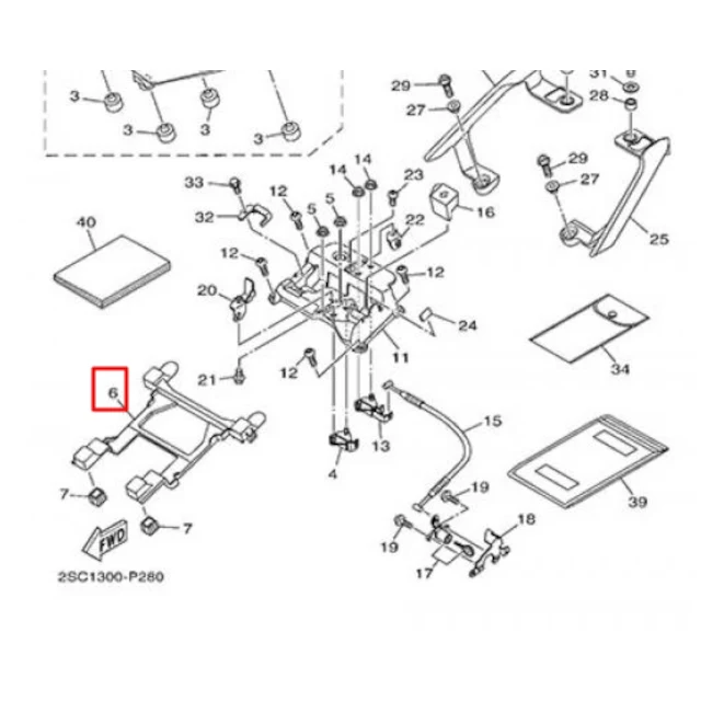 Soporte asiento piloto Yamaha MT-09 Tracer 15-16 / Tracer 900 17-19