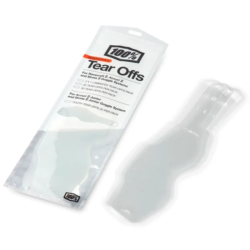 Tirables 100% Tear Offs Generation 2 Youth - Pack 20 unidades