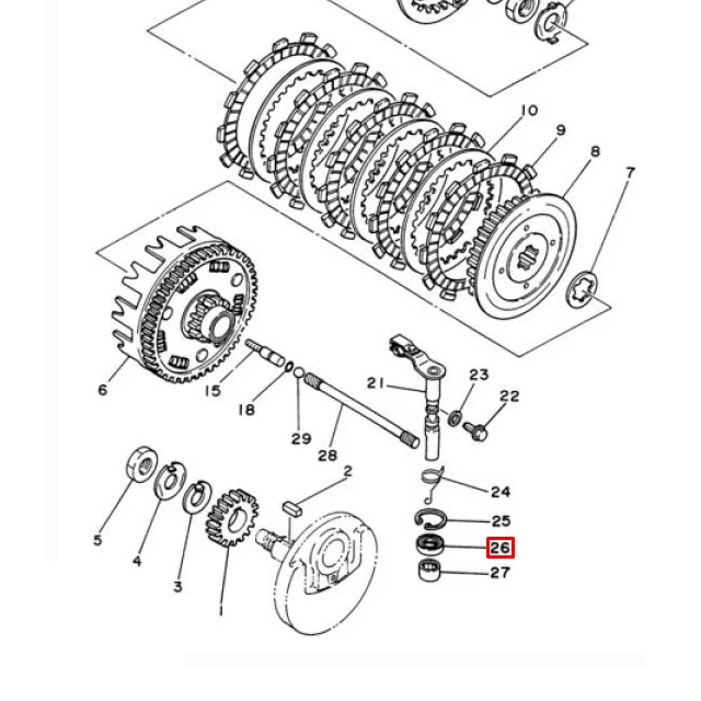 Retén de aceite varilla selector cambio Yamaha XV Virago 250 04-08