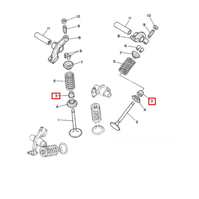 Retén válvula Yamaha XV Virago 250 04-08