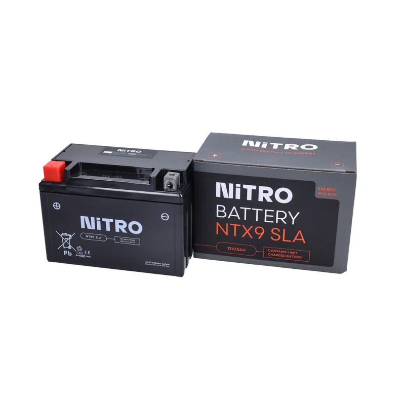 Batterie Nitro YTX9-BS 12V 8Ah Gel (Sans Entretien) Piaggio Zip