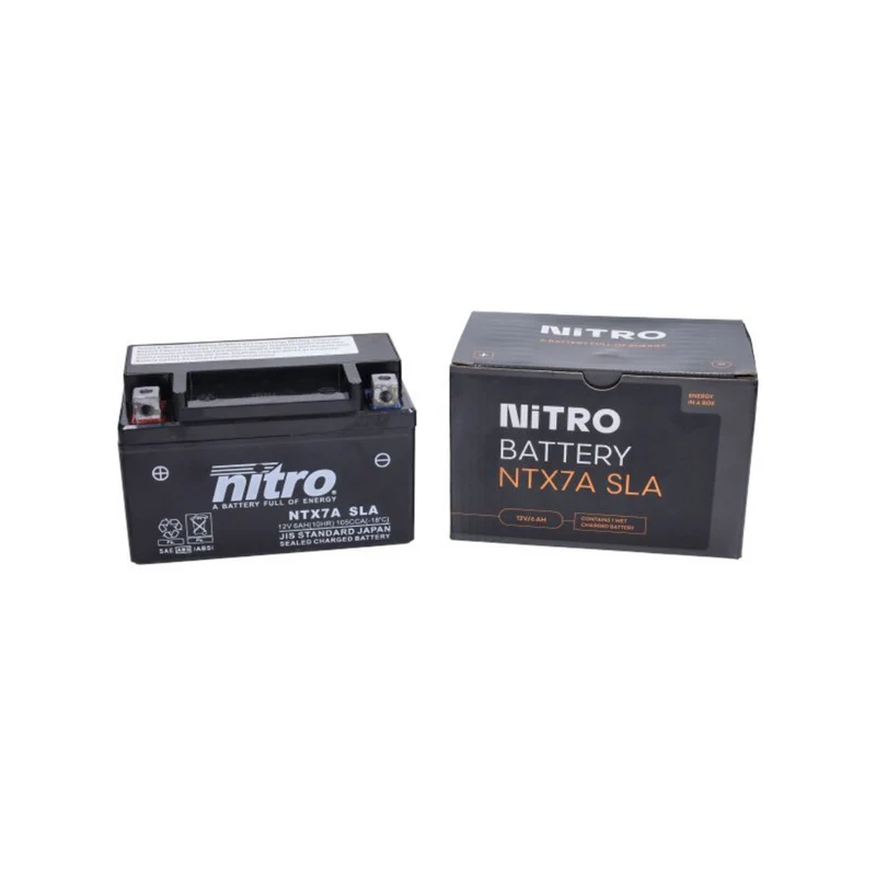 Batterie Nitro YTX7A-BS 12V 6Ah Gel (Sans entretien)