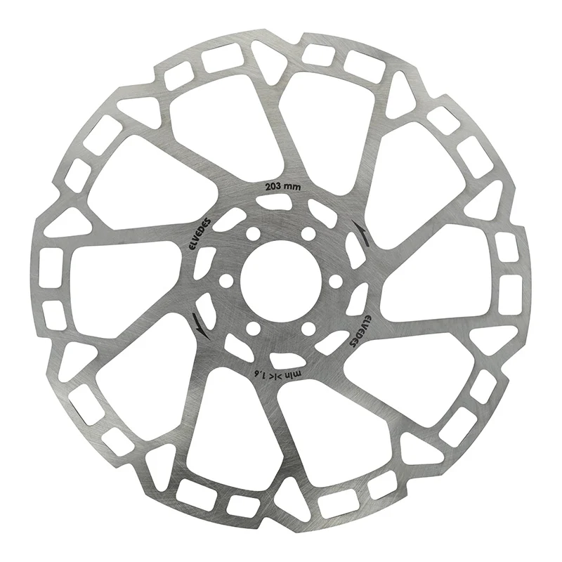 Disque De Frein VTT 6 Trous Elvedes 203 mm Argent -Épaisseur 1.8 mm-