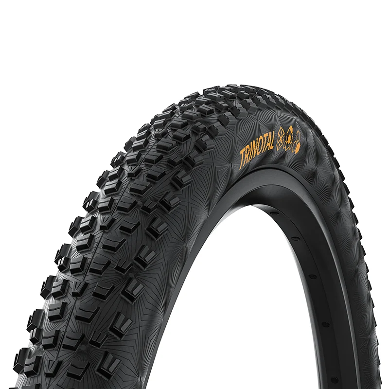 Pneu VTT 27.5 X 2.20 Continental Trinotal Trail Grip Noir Tubeless Ready Ts (50-584) Terrain Dur Et Mixte Compatible VAE (Equivalent Cross King)