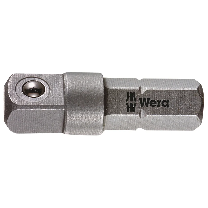 Adaptateur-Porte Douille Wera 870-1 Element-Tige De Liaison-Connexion 1-4 Avec Bille Pour Douille A Carré L 25 mm (Vendu A L'Unite) -Marque Allemande Pour Les Ateliers-