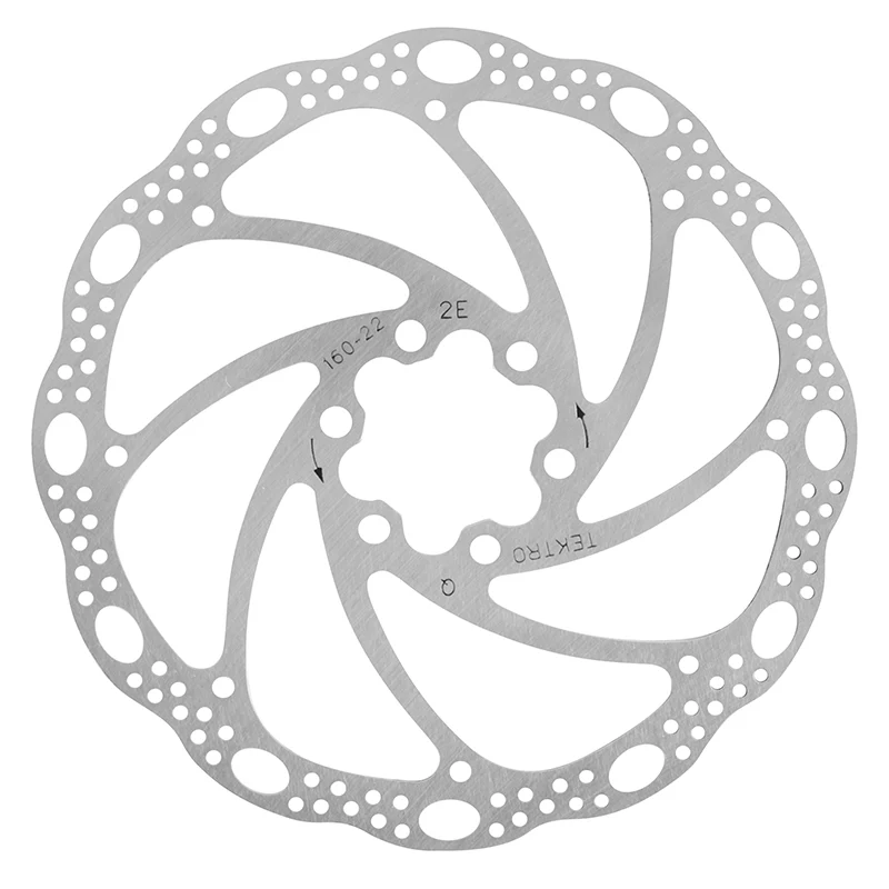 Disque De Frein Route - VTT 6 Trous Tektro 160 mm Argent Pour Tout Type De Plaquette (Montage Atelier)
