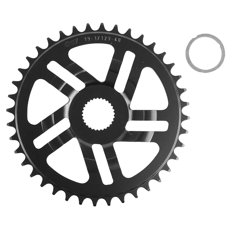 Plateau VAE-E-Bike Direct Mount Pour Bosch Esjot 40 dents Mono Noir Acier (2.38 - 1-2X3-32" - 5.65  1-2X11-128") (4Ème Generation) (Deport 2.5 mm)