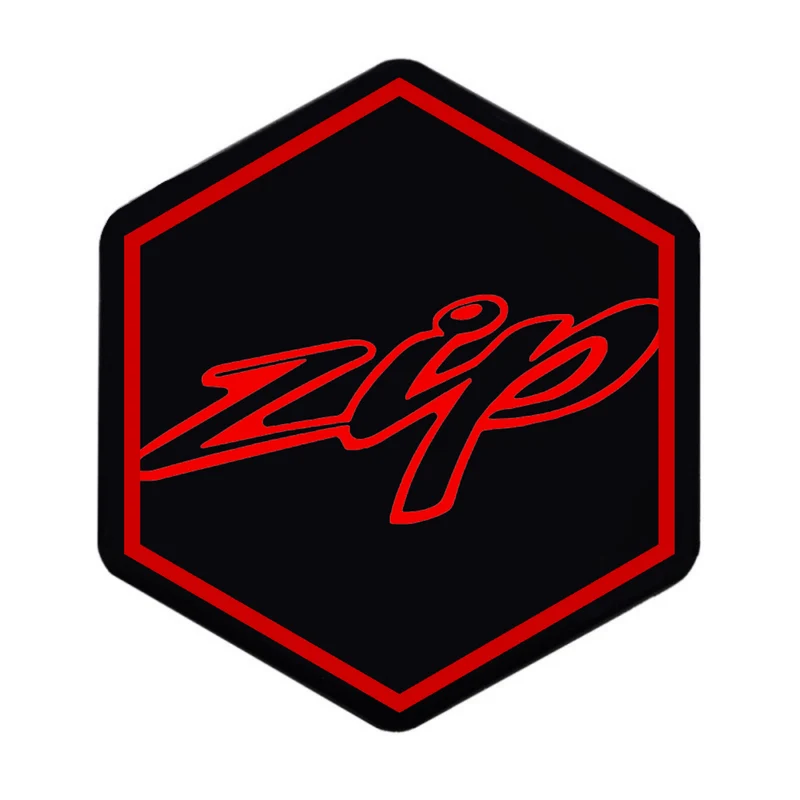 Logo de couverture avant 3D/mot autocollant Zip