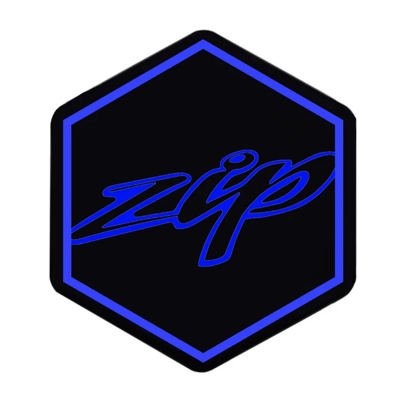 Logo de couverture avant 3D/mot autocollant Zip