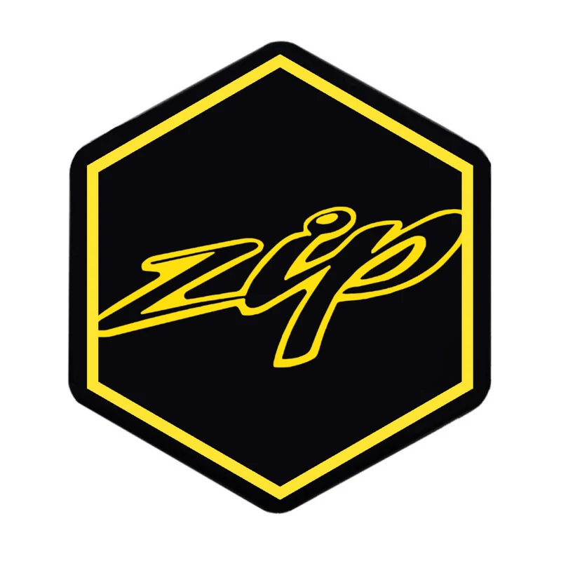 Logo de couverture avant 3D/mot autocollant Zip