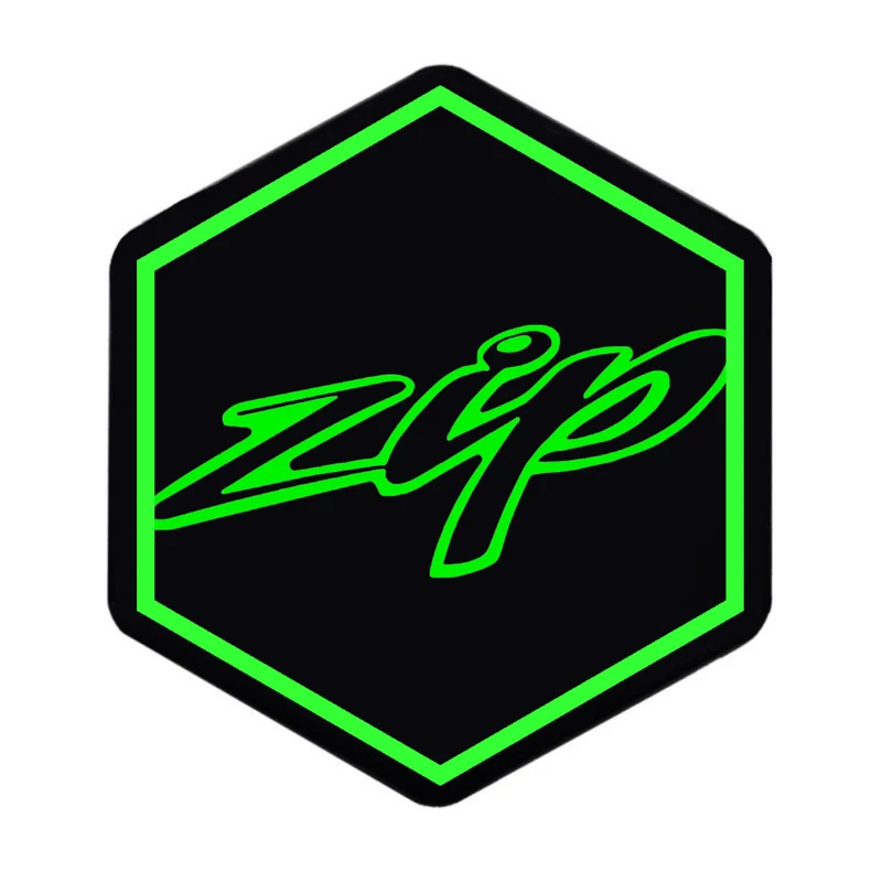 Logo de couverture avant 3D/mot autocollant Zip