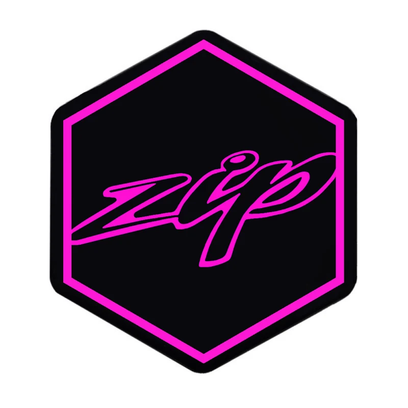 Logo de couverture avant 3D/mot autocollant Zip