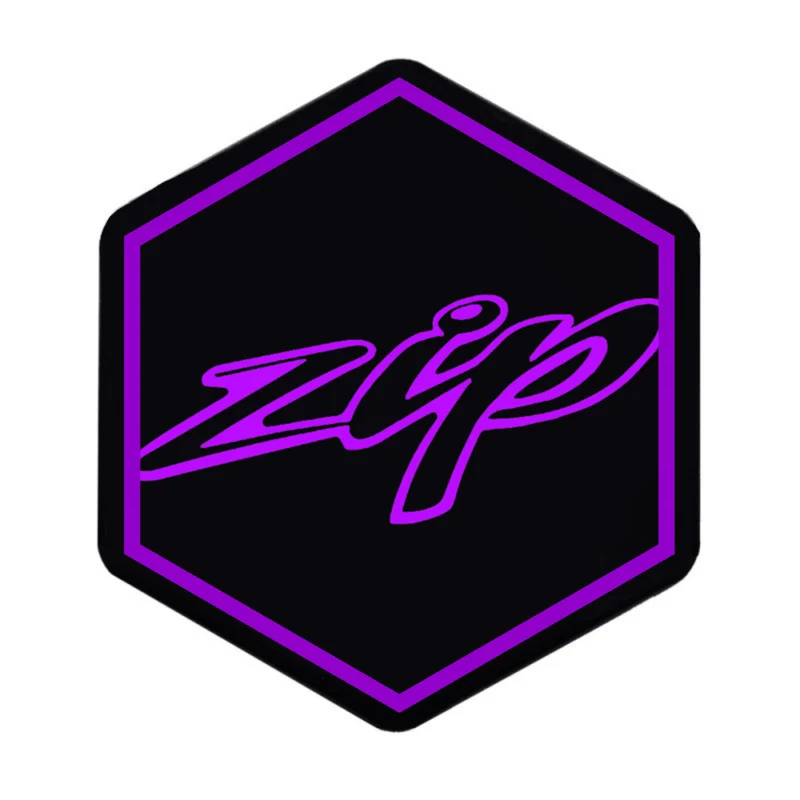 Logo de couverture avant 3D/mot autocollant Zip