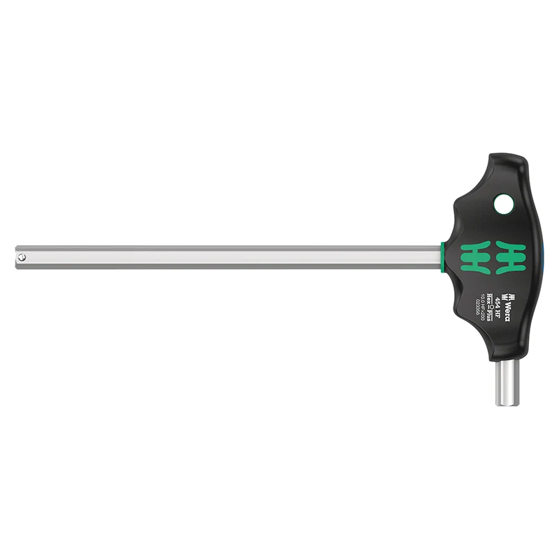 Clé Allen-6 Pans Manche En T Wera 454 Hex Plus 10X200 mm Noir-Vert (Vendu A L'Unite) -Marque Allemande Pour Les Ateliers-