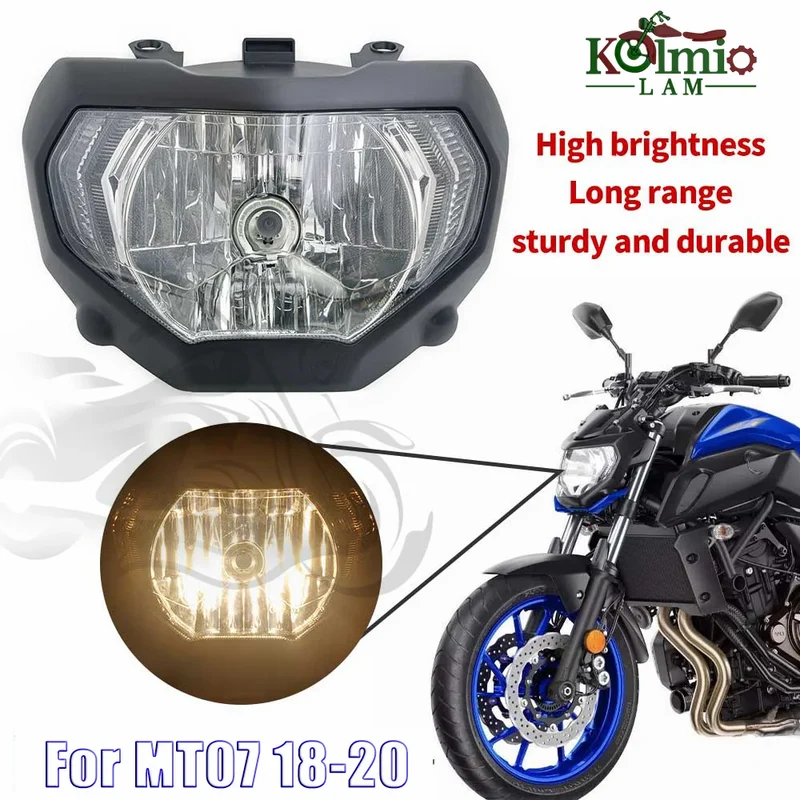 Fit For 2018 - 2020 YAMAHA MT-07 MT07 Motorcycle Headlight Front Headlamp MT 07 2019 Head Light Accessories