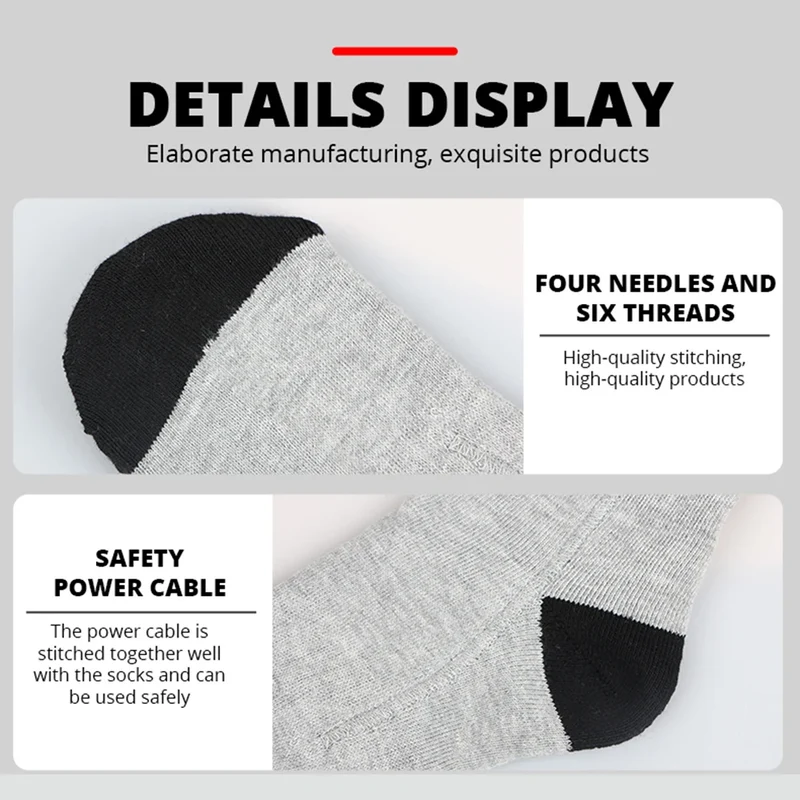 Winter Heated Socks 5000mAh APPControl Thermal Socks Women Men Heating Foot Warmer Electric Fever Socks Hiking Ski Warm Outdoor