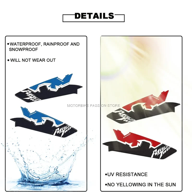 for Africa Twin 2024 Stickers Protection Kit Waterproof Motorcycle 3D Epoxy Resin decal