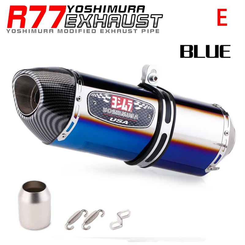 51mm universal motorcycle r77 modified exhaust pipe db killer silencer for pcx 125 150 crf300 mt15 z900 c650gt tmx530 cb500