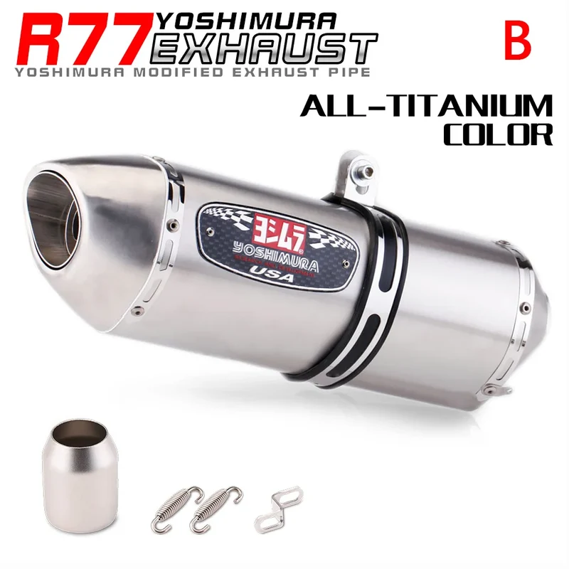 51mm universal motorcycle r77 modified exhaust pipe db killer silencer for pcx 125 150 crf300 mt15 z900 c650gt tmx530 cb500