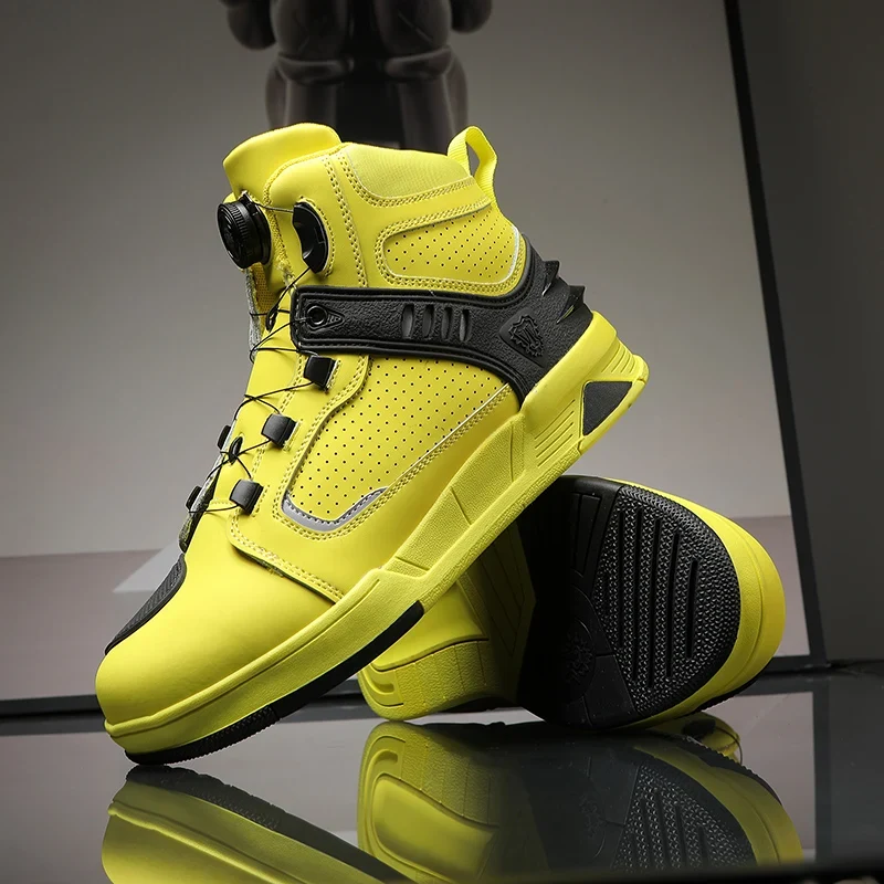 Leather Motorcycle Shoes Men's Genuine Cowhide Motos Protective Ankle Length Short Boots Motocross Breathable Anti Drop Shoes
