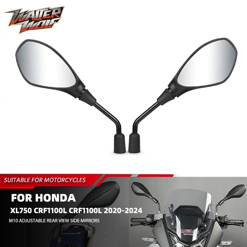 2024 XL750 M10 ABS Adjustable Rear View Side Mirrors For Honda XL 750 Transalp CRF 1100L Africa Twin 1100 Adventure Motorcycle