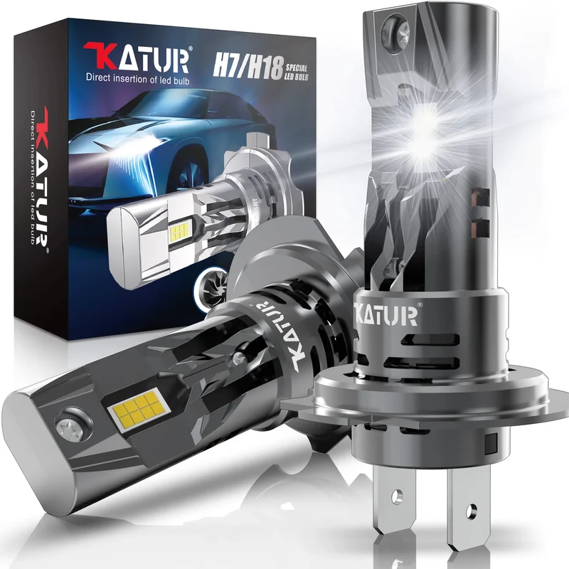 New High Power 2Pcs H7 Turbo LED Head Lamp Bulbs 20000LM 100W H7 LED Headlight CSP Chips 1:1 Mini Size Design Car Lights 12V