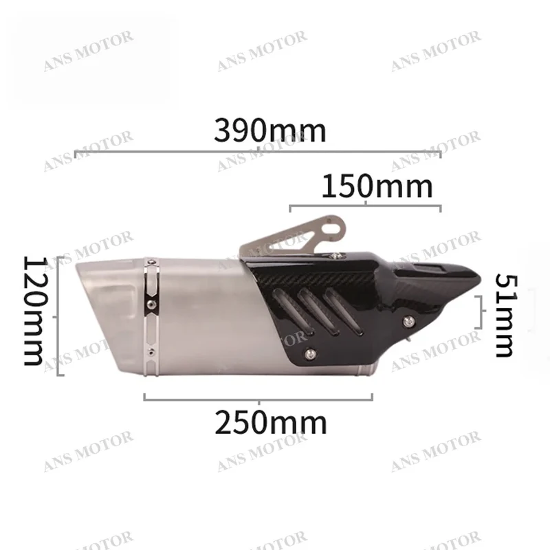 Slip On For CFMOTO 450MT 2024 Motorcycle Exhaust Tail Pipe Muffler Modify 450MT Exhaust Escape Moto