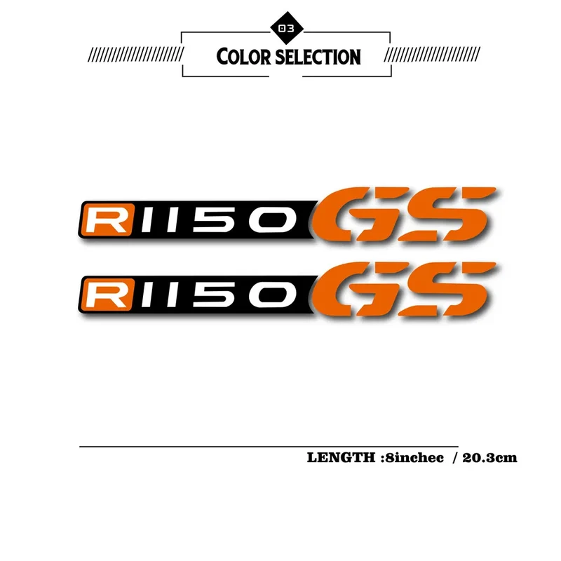 New motorcycle bicycle reflective waterproof wheel logo fuel tank sticker logo for bmw r1150gs r 1150 gs R1150GS R1150 GS