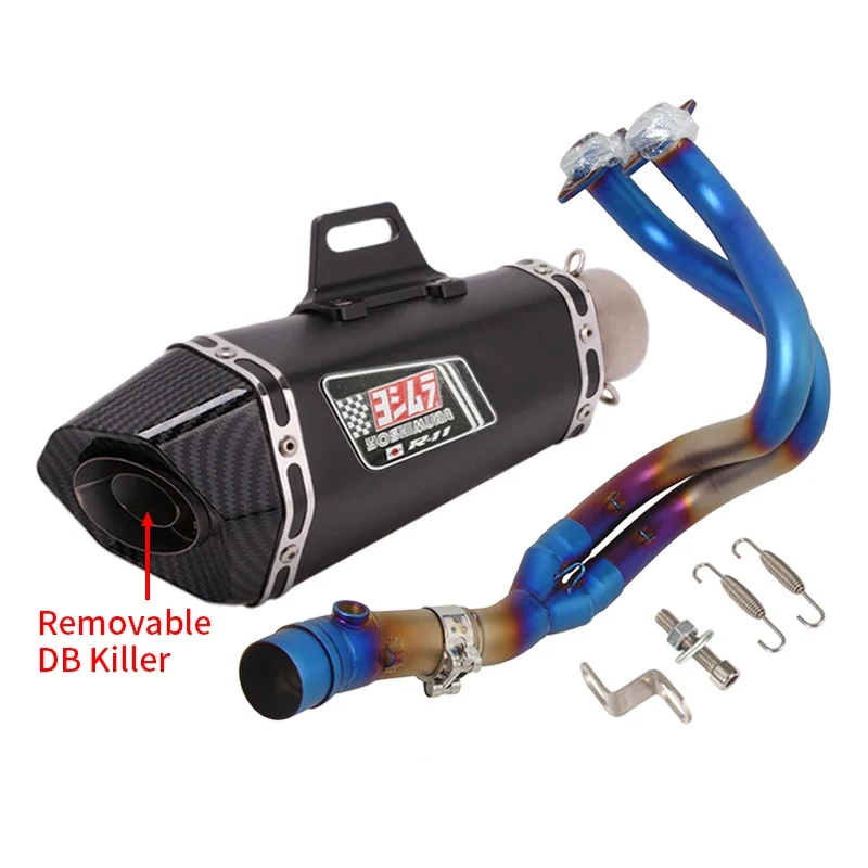 For Kawasaki ER6N ER6F Versys 650 Z650 Ninja 650 Moto Exhaust Escape Full System Yoshimura Muffler DB Killer Front Mid Link Pipe