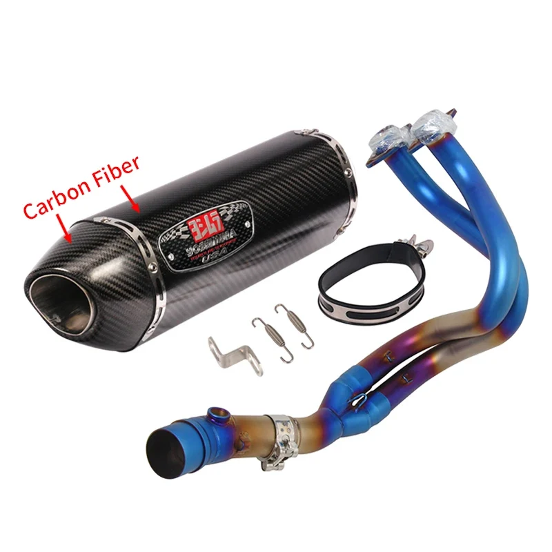 For Kawasaki ER6N ER6F Versys 650 Z650 Ninja 650 Moto Exhaust Escape Full System Yoshimura Muffler DB Killer Front Mid Link Pipe