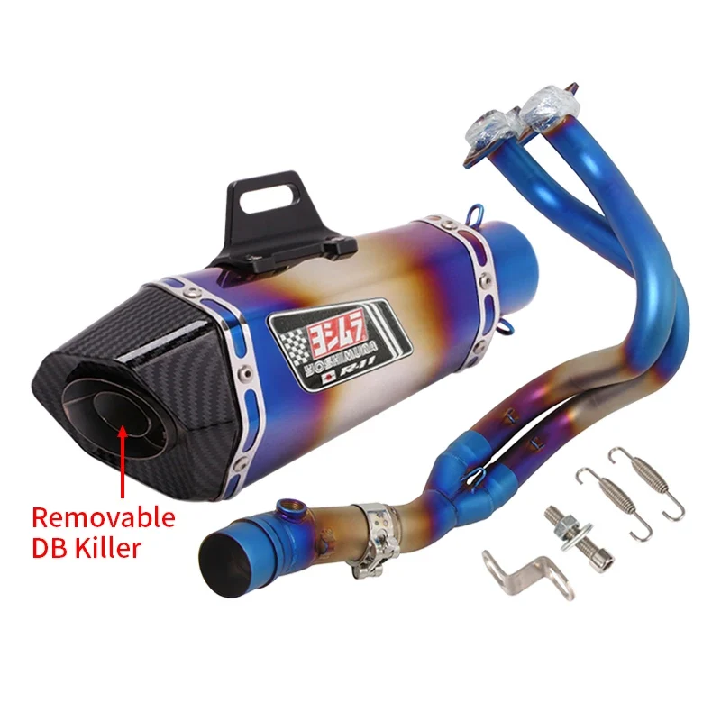 For Kawasaki ER6N ER6F Versys 650 Z650 Ninja 650 Moto Exhaust Escape Full System Yoshimura Muffler DB Killer Front Mid Link Pipe