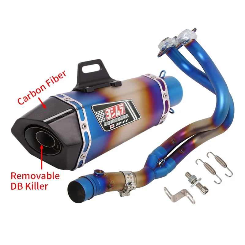For Kawasaki ER6N ER6F Versys 650 Z650 Ninja 650 Moto Exhaust Escape Full System Yoshimura Muffler DB Killer Front Mid Link Pipe