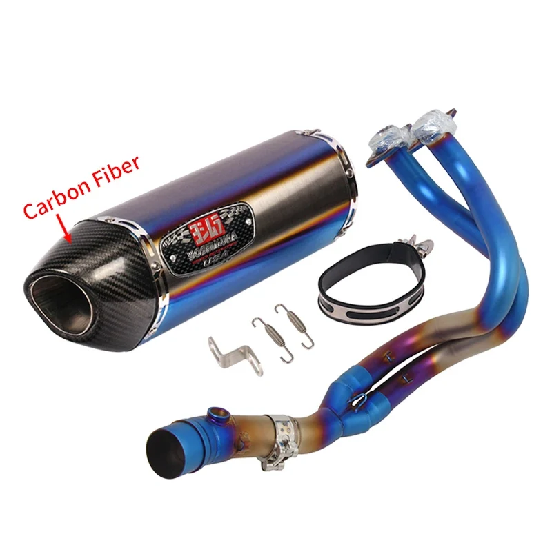 For Kawasaki ER6N ER6F Versys 650 Z650 Ninja 650 Moto Exhaust Escape Full System Yoshimura Muffler DB Killer Front Mid Link Pipe