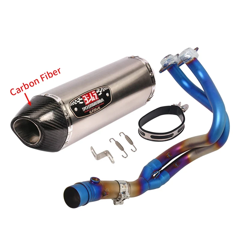 For Kawasaki ER6N ER6F Versys 650 Z650 Ninja 650 Moto Exhaust Escape Full System Yoshimura Muffler DB Killer Front Mid Link Pipe